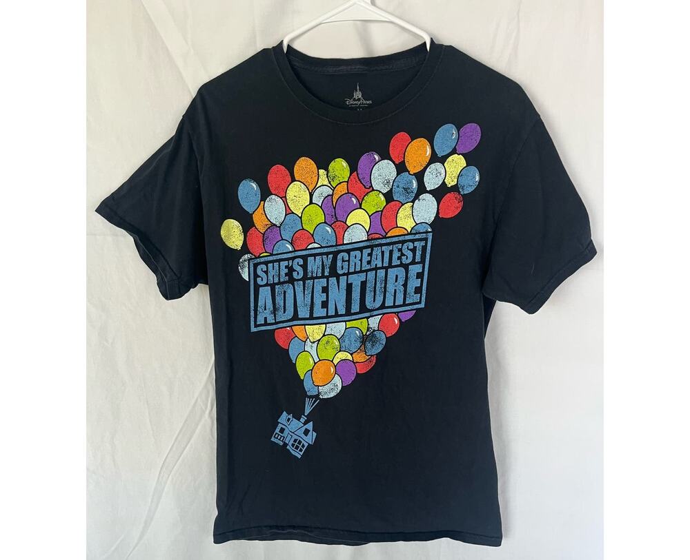 Disney Parks Pixar Up Shirt She's my greatest adventure Adult size medium